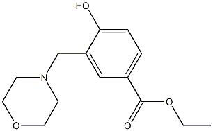 4-Hydroxy-3-morpholinomethylbenzoic acid ethyl ester Struktur