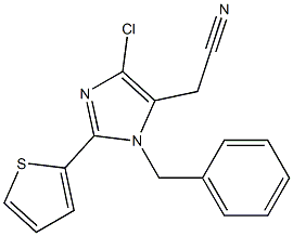 1-Benzyl-2-(2-thienyl)-4-chloro-1H-imidazole-5-acetonitrile Struktur