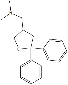 3-(Dimethylaminomethyl)-5,5-diphenyloxolane Struktur