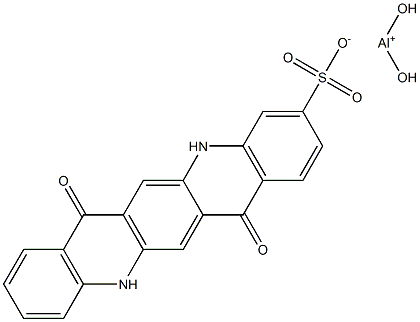 5,7,12,14-Tetrahydro-7,14-dioxoquino[2,3-b]acridine-3-sulfonic acid dihydroxyaluminum salt Struktur