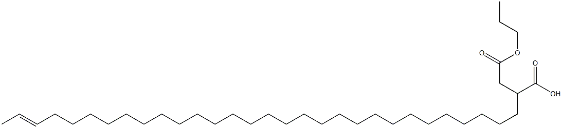 2-(28-Triacontenyl)succinic acid 1-hydrogen 4-propyl ester Struktur