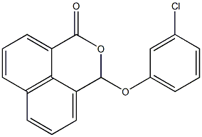 3-(3-Chlorophenoxy)-1H,3H-naphtho[1,8-cd]pyran-1-one Struktur