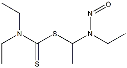 Diethyldithiocarbamic acid 1-(N-ethyl-N-nitrosoamino)ethyl ester Struktur