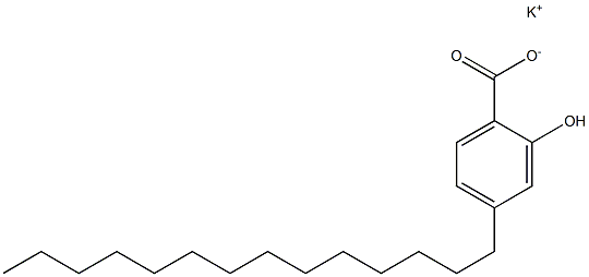 4-Tetradecyl-2-hydroxybenzoic acid potassium salt Struktur