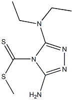 3-Amino-5-diethylamino-4H-1,2,4-triazole-4-dithiocarboxylic acid methyl ester Struktur