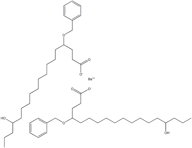 Bis(4-benzyloxy-15-hydroxystearic acid)barium salt Struktur