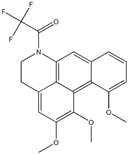 6-Trifluoroacetyl-1,2,11-trimethoxy-5,6-dihydro-4H-dibenzo[de,g]quinoline Struktur