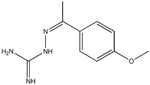 2-Amidino-1-[1-(4-methoxyphenyl)ethylidene]hydrazine Struktur