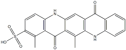 5,7,12,14-Tetrahydro-1,13-dimethyl-7,14-dioxoquino[2,3-b]acridine-2-sulfonic acid Struktur