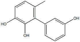 6-Methyl-1,1'-biphenyl-2,3,3'-triol Struktur