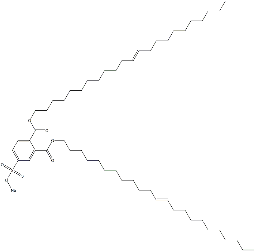 4-(Sodiosulfo)phthalic acid di(12-tricosenyl) ester Struktur