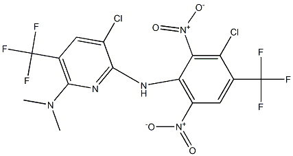 3-Chloro-6-dimethylamino-5-trifluoromethyl-N-(3-chloro-4-trifluoromethyl-2,6-dinitrophenyl)pyridin-2-amine Struktur