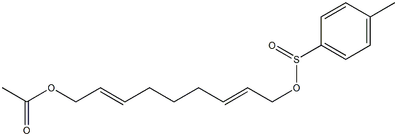 4-Methylbenzenesulfinic acid (2E,7E)-9-acetoxy-2,7-nonadienyl ester Struktur