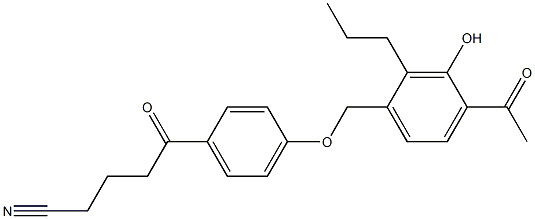 5-[4-(4-Acetyl-3-hydroxy-2-propylbenzyloxy)phenyl]-5-oxopentanenitrile Struktur