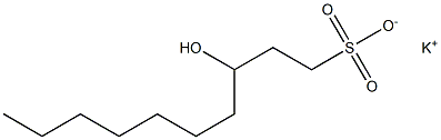 3-Hydroxydecane-1-sulfonic acid potassium salt Struktur