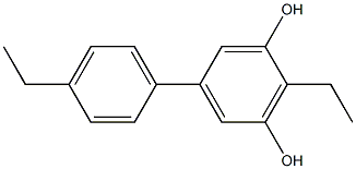 5-(4-Ethylphenyl)-2-ethylbenzene-1,3-diol Struktur