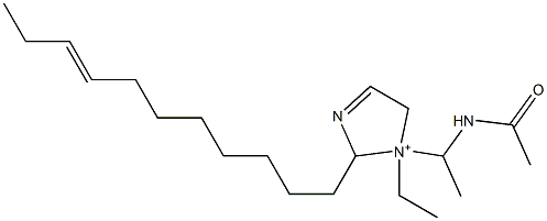 1-[1-(Acetylamino)ethyl]-1-ethyl-2-(8-undecenyl)-3-imidazoline-1-ium Struktur