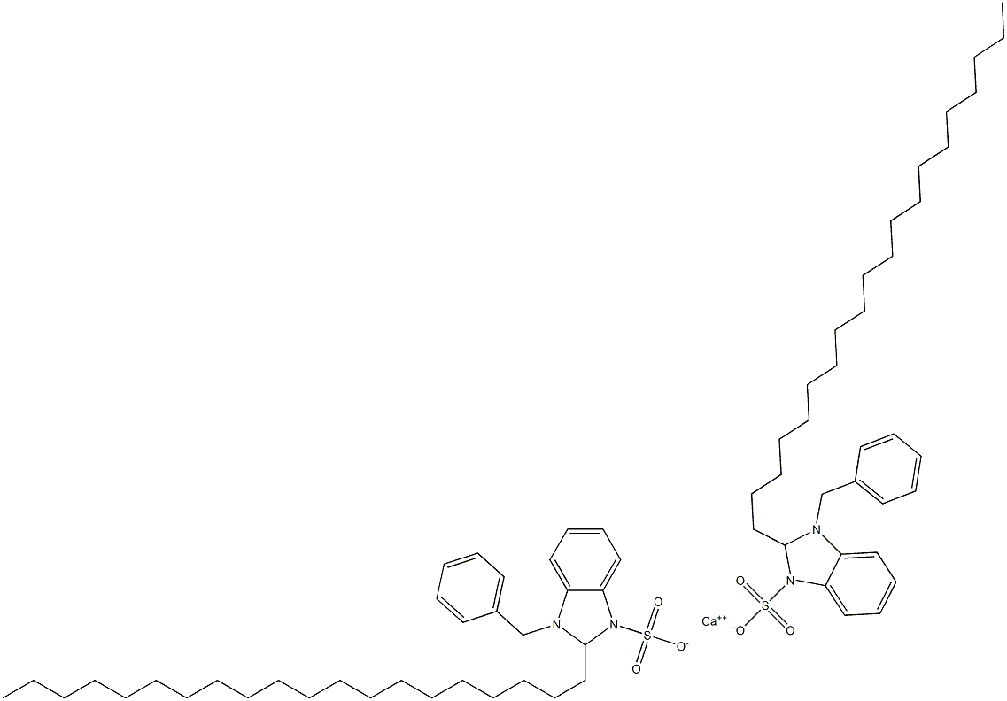 Bis(1-benzyl-2,3-dihydro-2-icosyl-1H-benzimidazole-3-sulfonic acid)calcium salt Struktur