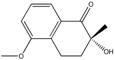 [R,(+)]-2-Hydroxy-2-methyl-5-methoxy-3,4-dihydronaphthalene-1(2H)-one Struktur