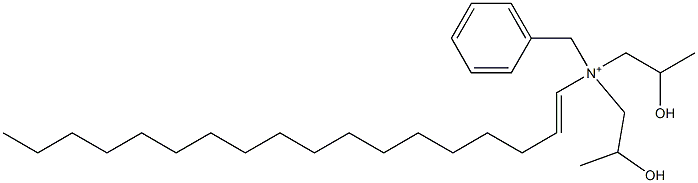 N,N-Bis(2-hydroxypropyl)-N-octadecenylbenzenemethaneaminium Struktur