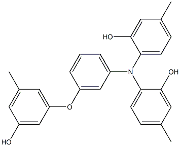 N,N-Bis(2-hydroxy-4-methylphenyl)-3-(3-hydroxy-5-methylphenoxy)benzenamine Struktur