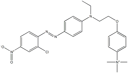 4-[2-[[4-[(2-Chloro-4-nitrophenyl)azo]phenyl](ethyl)amino]ethoxy]-N,N,N-trimethylbenzenaminium Struktur