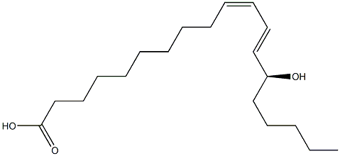 (10Z,12E,14S)-14-Hydroxy-10,12-nonadecadienoic acid Struktur