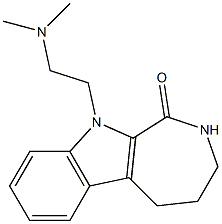 2,3,4,5-Tetrahydro-10-[2-(dimethylamino)ethyl]azepino[3,4-b]indol-1(10H)-one Struktur