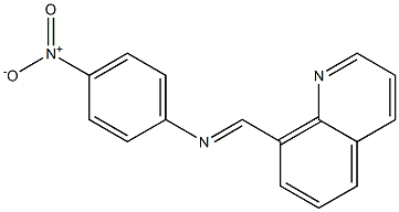 N-(4-Nitrophenyl)quinoline-8-methanimine Struktur