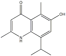 8-Isopropyl-6-hydroxy-2,5-dimethylquinolin-4(1H)-one Struktur