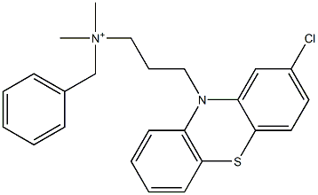 [3-(2-Chloro-10H-phenothiazine-10-yl)propyl]benzyldimethylaminium Struktur