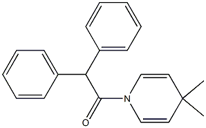 1,4-Dihydro-4,4-dimethyl-1-(diphenylacetyl)pyridine Struktur