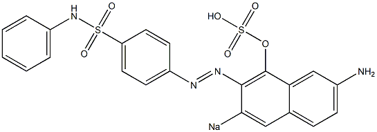 4-[(2-Amino-8-hydroxy-6-sodiosulfo-7-naphtyl)azo]-N-phenylbenzenesulfonamide Struktur