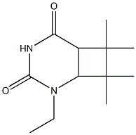 2-Ethyl-7,7,8,8-tetramethyl-2,4-diazabicyclo[4.2.0]octane-3,5-dione Struktur