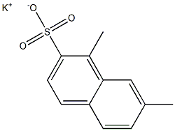 1,7-Dimethyl-2-naphthalenesulfonic acid potassium salt Struktur