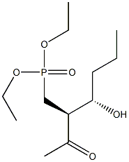 [(2S,3S)-2-Acetyl-3-hydroxyhexyl]phosphonic acid diethyl ester Struktur