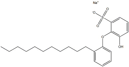 6-Hydroxy-2'-undecyl[oxybisbenzene]-2-sulfonic acid sodium salt Struktur