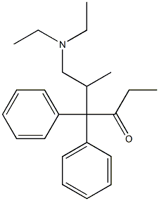 6-(Diethylamino)-4,4-diphenyl-5-methyl-3-hexanone Struktur