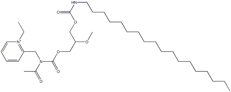 2-(2-Acetyl-6-methoxy-3,9-dioxo-4,8-dioxa-2,10-diazaoctacosan-1-yl)-1-ethylpyridinium Struktur