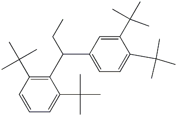 1-(2,6-Di-tert-butylphenyl)-1-(3,4-di-tert-butylphenyl)propane Struktur