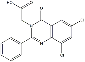 6,8-Dichloro-4-oxo-2-phenylquinazoline-3(4H)-acetic acid Struktur