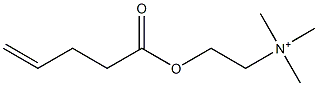 N,N,N-Trimethyl-2-(4-pentenoyloxy)ethanaminium Struktur