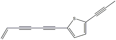 2-(1-Propynyl)-5-(5-hexene-1,3-diynyl)thiophene Struktur