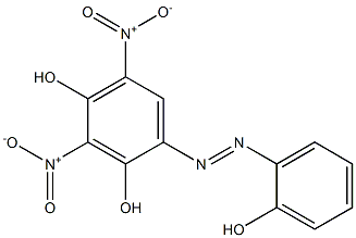 2-(2,4-Dihydroxy-3,5-dinitrophenylazo)phenol Struktur