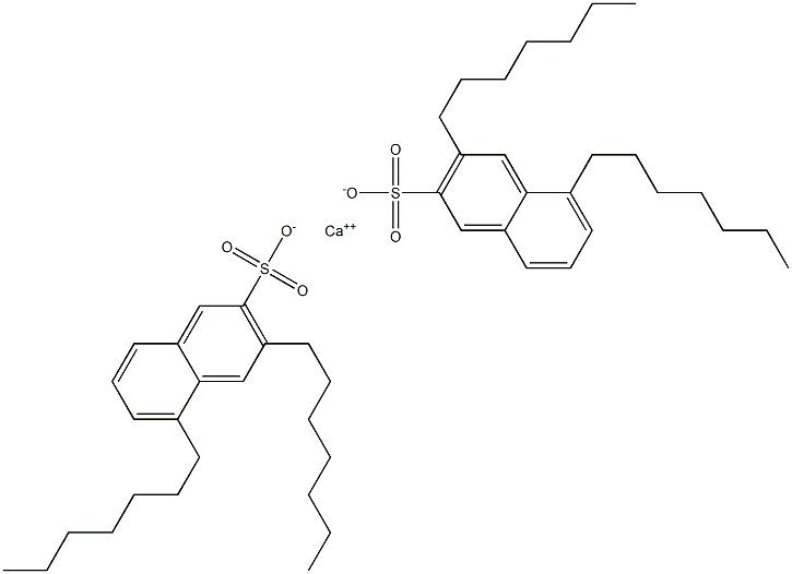 Bis(3,5-diheptyl-2-naphthalenesulfonic acid)calcium salt Struktur