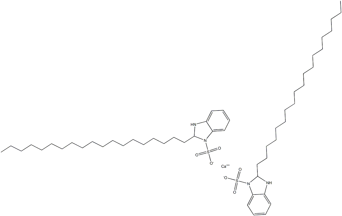 Bis(2,3-dihydro-2-nonadecyl-1H-benzimidazole-1-sulfonic acid)calcium salt Struktur