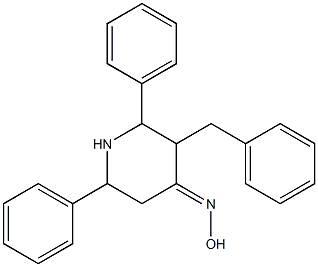 2,6-Diphenyl-3-benzylpiperidin-4-one oxime Struktur