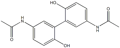 2,2'-Dihydroxy-5,5'-di(acetylamino)biphenyl Struktur