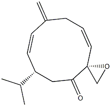 (3R,6R,7E,11Z)-9-Methylene-6-(1-methylethyl)-1-oxaspiro[2.9]dodeca-7,11-dien-4-one Struktur