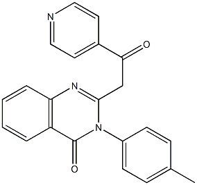 3-(4-Methylphenyl)-2-(4-pyridinylcarbonylmethyl)quinazolin-4(3H)-one Struktur